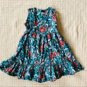 Floral print wrap around dress